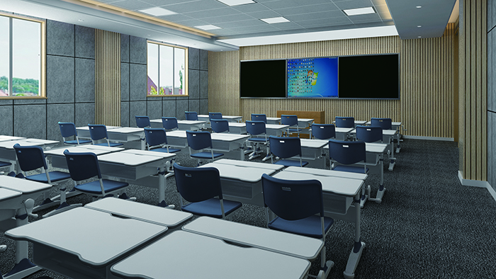 校園課桌椅實(shí)景